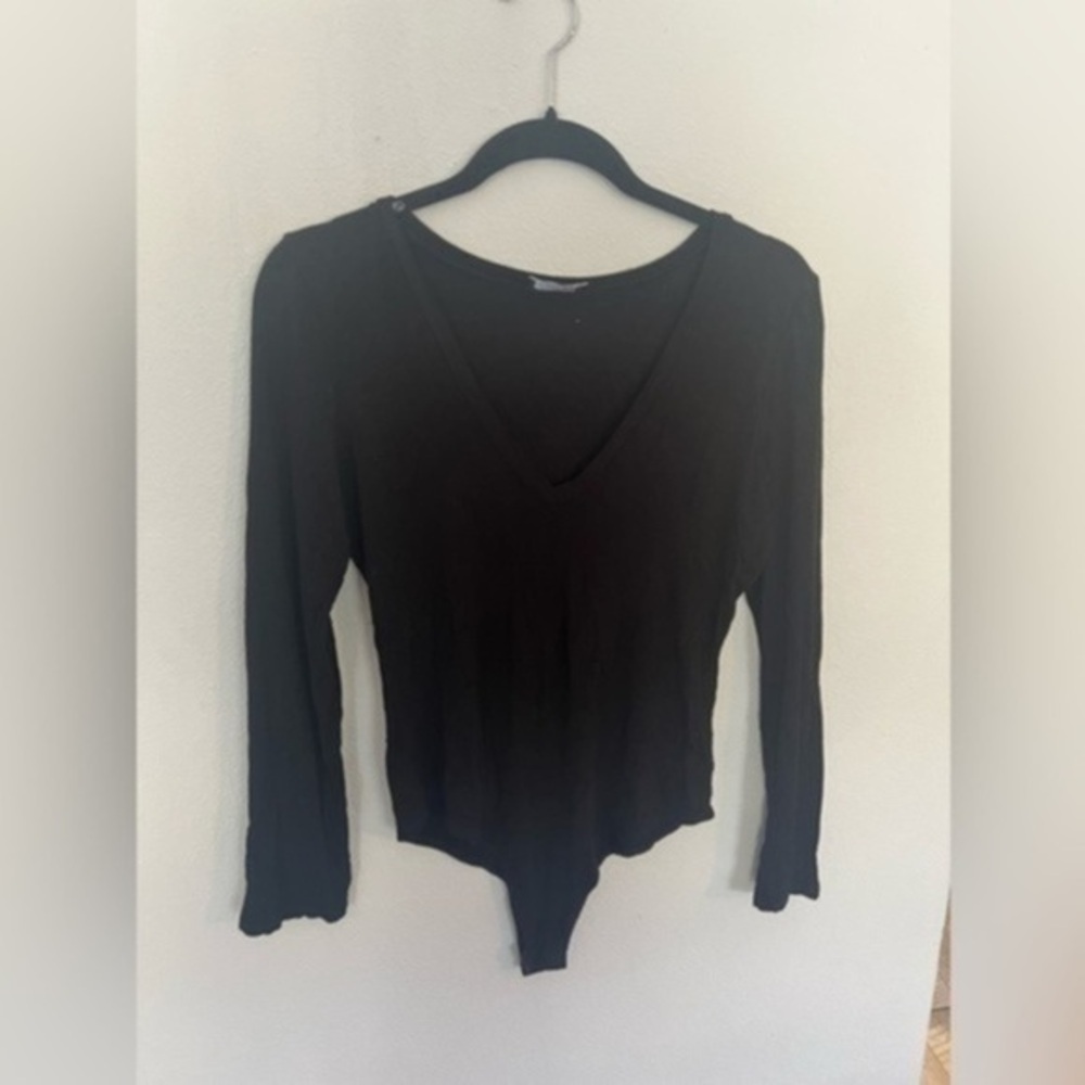Fashion Nova Black Long Sleeve Bodysuit